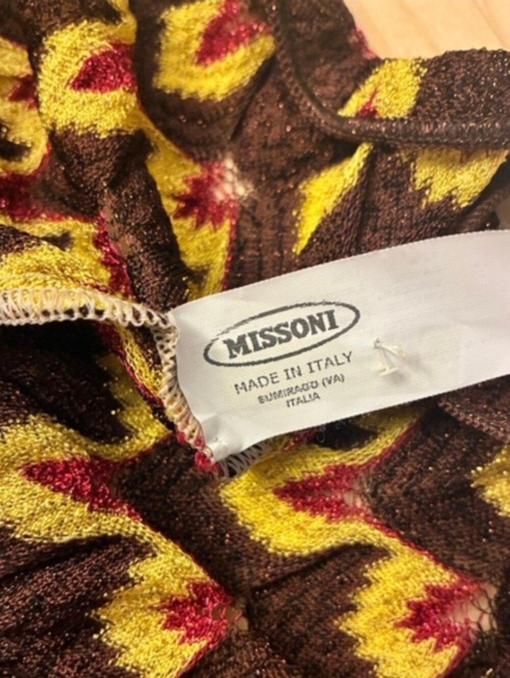 Missoni Italy Metallic Chevron Drop Waist Midi Dress - Picture 13 of 13